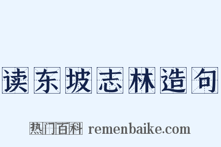 读东坡志林造句是什么意思的图片
